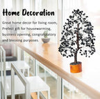 Black Tourmaline Gemstone Tree of Life Crystal Tree for Positive Energy, Handmade Chakra Tree Feng Shui Decor Good Luck Gem Bonsai Money Tree, Wealth & Prosperity, Spiritual