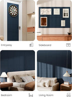 Bumusty Large Cork Board 36" x 24" Alternative - 6 Pack Felt Wall Tiles with 40 Safe Removable Adhesive Tabs, 30 Pushpins, Cork Boards for Walls Pin Board Bulletin Board Office Decor (Navy Blue)