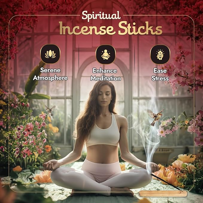 Ritual - Cocoa Incense Sticks, Centering and Calming Aroma, 6 Sticks, 9 Inches Each, Natural Incense with Aromatic Concentrated Oil, Charcoal, Natural Binder & Salt - 1 Hour Burn Time