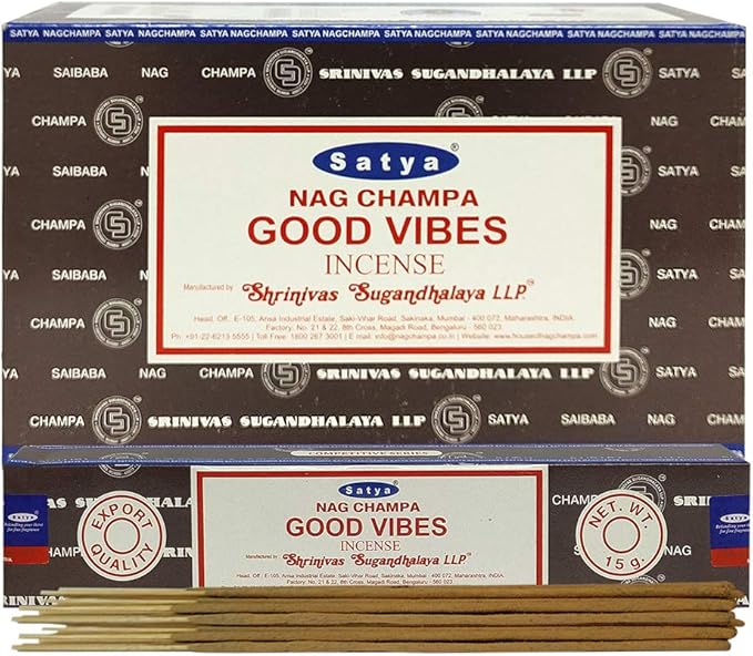 Good Vibes Incense Sticks and Incense Stick Holder Bundle Insence