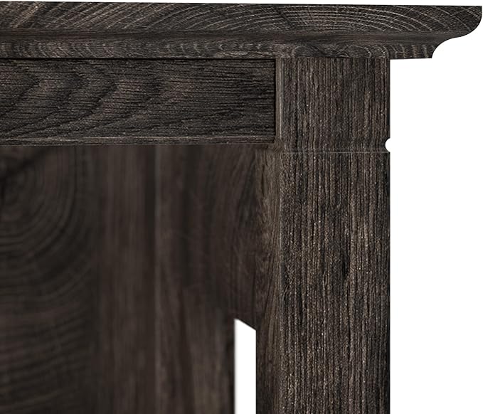Bush Home Tall 5 Shelf Bookcase for Living Room or Home Office, Large Bookshelf, Modern Farmhouse Style, Key West Collection, Dark Gray Hickory