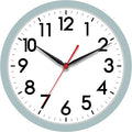AKCISOT Wall Clock, Modern Small Wall Clocks Battery Operated 10 Inch, Silent Non-Ticking Analog Classic for Office, Home, Bathroom, Kitchen, Bedroom, School(Blue Gray)