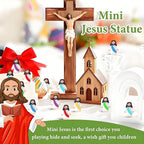 20pcs Mini Jesus Statue Ornament Mini Christ Savior Decoration Small Jesus Statue Sunday Religious Party Easter（Colorful）