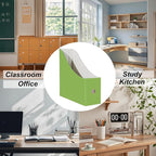 Limitliho Cardboard Magazine Holder for Desk, Book Bins for Classroom Library,Office,Home, 10.6" H x 10.2" L x 3.5" W in file holder (Fresh color, 6 Pack)
