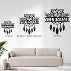 Personalized Dream Catcher Metal Wall Art - Custom Name Iron Sign for Home Decor, 8-30 Inch Black (Style E)