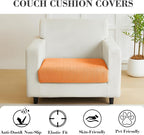 Sofa Covers Couch Covers for Sofa Pet Friendly Couch Cushion Covers Universal Sofa Covers Washable Stretch Slipcovers for Sectional Sofa (Texture Orange,Large Single Seat Cover)