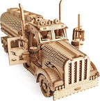 3D Wooden Puzzle - Wood Mechanical Tank Truck Model Kits - Coin Bank Crafts Model - Wooden STEM DIY Brain Teaser Puzzles, 3D Puzzle for Birthday Adults & Teens