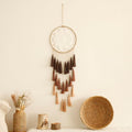 Macrame Dream Catcher for Girls - Large Dream Catchers Boho Wall Decor, Handmade Tassels Ornament Colorful for Bedroom Livivng Room Nursery Apartment (Tan)