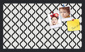 PinPix 24x14 Inch Cork Bulletin Board. This Decorative Framed Pin Board Comes with Black and White Waves Design and a Satin Black Frame. Ideal for Home Office Decor or Message Board (PinPix-194)