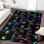 Black Cat Rug for Bedroom, Kids Cat Carpet for Girls Room Decor, Funny Cats Rugs Room Decor Playroom Cute Cats Themed Kids Area Rug Washable Non Slip Childrens Bedroom Mat 3x4 Feet
