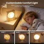 Sunrise Alarm Clocks for Heavy Sleepers,Rotatable Moon Light with Gentle Wake-Up,Clock Night Lamp for Bedrooms - Snooze,10 Light Effects,10 Nature Sounds,15 Ringtones for Adults,Kids,Nursery
