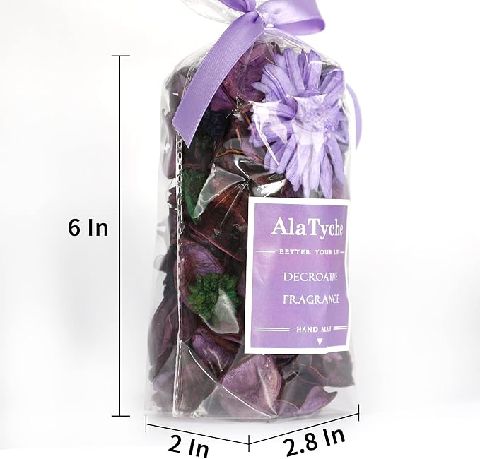 Spring Potpourri Bags, Purple Potpourri Bowl Filler,Lavender Scented Decorative Dried Flower,Home Fragrance Sachet,Vase Decor-Mini
