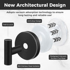 Shower Hooks for Inside Shower,No-Drill Removable&Reusable Towel Hooks for Bathroom,Heavy Duty Suction Cup Hooks for Glass Window,4 Packs(Black)