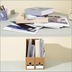 20 Pack Cardboard Magazine File Holders, Sturdy Book Bins for Classroom Library, 10.6'' ×10.2'' ×3.5'' Inch Vertical File Folder Box
