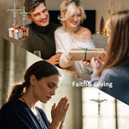ACHIBANG 2-Pack Crucifix Wall Cross – Gold & Silver Catholic Crosses for Wall, 10" Jesus Wall Crucifix for Home or Door Blessing