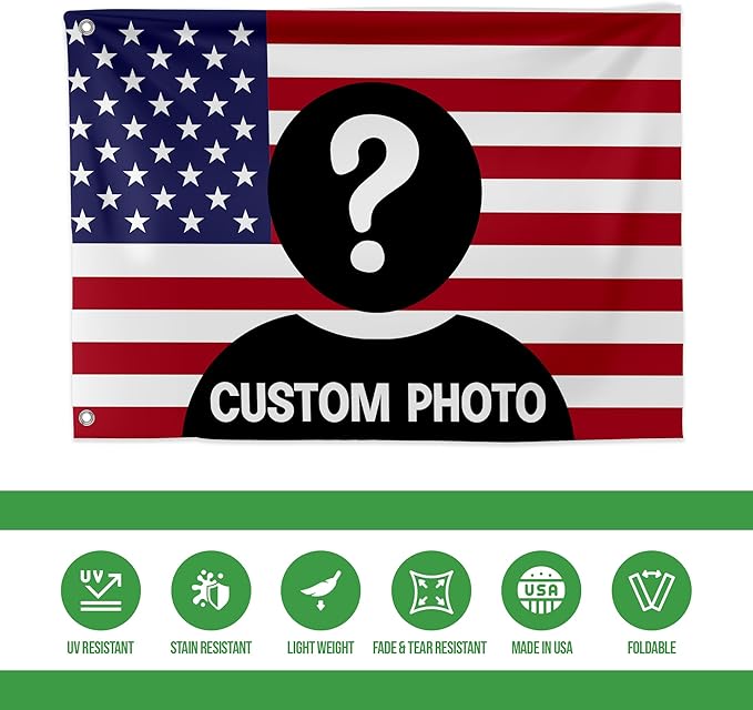 Custom Flag (1x1.5FT to 5x8FT) by BCB Print for Business | Personalized Outdoor Flags with Grommets for Advertising, Events | HD Printed Custom Sign Flag | Express Dispatch+Ship | Made in USA