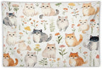 VUMIVI Cute Cat Tapestry Cartoon Pets Flowers Mushrooms Butterflies Watercolor Illustrations Tapestry Wall Hanging for Living Room Bedroom Dorm Classroom Aesthetic Decor W60xL40in