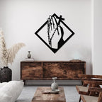SZI Praying Hands Wall Art Metal, Metal Crosses Wall Decor, Prayer Hands Decor, Serenity Prayer Wall Art for Living Room, Bedroom (19"x19"/47x47cm, White)
