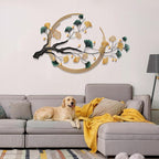Babyieia 59" Oversized 3D Ginkgo Leaf Metal Wall Art Decor for Living Room, Gold Wall Art Decorations, Large Modern Wall Sculptures, Metal Wall Decor Home Decor for Living Room Dining Room Bedroom