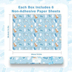 SCENTORINI Baby Powder Scented Drawer Liners, 6 Sheets Fragrant Paper Liners Non-Adhesive Paper Sheets for Home Closet, Dresser Drawers, for Home Fragrance