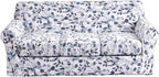 KRFOONN 4 Piece Stretch Sofa Couch Covers for 3 Cushion Couches Printed Sofa Slipcover with 3 Separate Seat Cushion Covers Washable Sofa Slip Covers Furniture Protector for Pets Kids (Large, 12)
