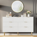 GarveeHome 7 Drawers Dresser for Bedroom, Fluted Dresser Chest of Drawers with Handle, Wood Modern Dressers for Closet, Bedroom Furniture Storage Organizer for Living Room, Hallway