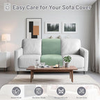 Recliner Sofa Covers 100% Waterproof Velvet L Shape Recliner Couch Covers for Dogs Pets Washable Anti Slip 1 Additional Couch Cover for Reclining Couch (Additional Seat, Sage Green)