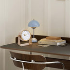 Vintage Mirror Table Clock on Stand, Decorative Desk and Small Clocks Shelf Clock Decorative Battery Operated Table Top Decor for Living Room，Silent Non-Ticking (Gold)