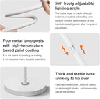 White Bright Floor Lamps with Remote, Touch Control Nursery & Bedroom Lamp, Dimmable Kids Light with Adjustable Color, Gooseneck Standing Lamp for Reading, Living Room, Office, Library, Pharmacy Table