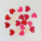 40Pcs Natural Rattan Hanging Ornaments Valentine Heart Round Wicker Balls for Valentine's Day, Christmas Wedding Baby Shower DIY Craft Vase Fillers for Home Party Decor