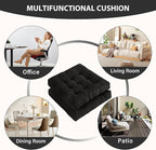 Tiita Outdoor Cushions Square Floor Pillow Thicken Tufted Seat Pad Large Floor Cushion for Yoga Meditation Living Room