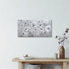 Belmrxne Flower Wall Decor Grey Wall Art Modern Canvas Painting Funny Artwork for Living Room Bedroom Dining Room Bathroom Kitchen Office 12x24 Inches
