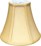 Royal Designs, Inc. BSO-704RC-8AGL True Bell Basic Lamp Shade with Round Clip, 4 x 8 x 7.25, Antique Gold
