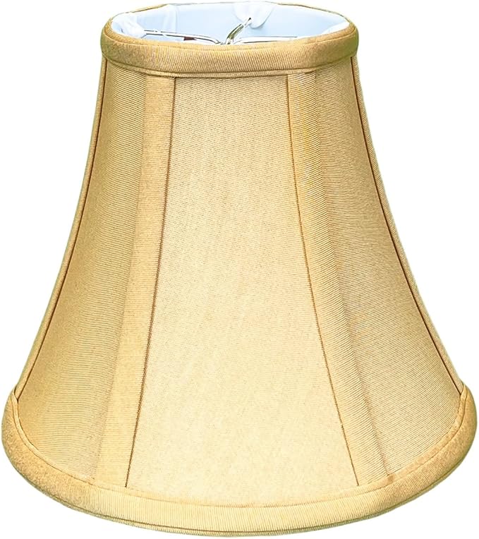 Royal Designs, Inc. BSO-704RC-8AGL True Bell Basic Lamp Shade with Round Clip, 4 x 8 x 7.25, Antique Gold