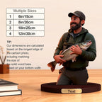 Personalized 3D Cartoon Photo Fishing Figurine Desktop Ornament Home Office Bedside Table Decoration From Your Photos To Office Desk Frames Gift‘S For Fathers And Fishing Enthusiasts (Fishing cartoon)