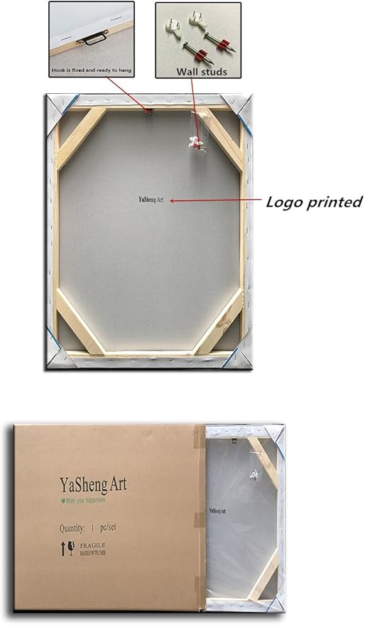 YaSheng Art - hand-painted Oil Painting On Canvas white Flowers Paintings Modern Home Interior Decor Abstract Art picture Ready to hang 24x24inch