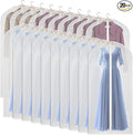 Kntiwiwo 60 inches Garment Bags for Closet Storage with Zipper Clear Garments Bag for Gowns Long, Dresses, Suit, Coat - Set of 20 [Upgraded Version]