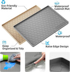 Silicone Under Sink Mat 40" x 22", kitchen Essentials and Gadgets, Shelf liner and Cabinet Protector, Home Organizers and Storage, Waterproof Bathroom Tray