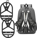 2 Pack Shoe Holster for Backpack with Clip Hanger, Shoe Holder for Sneakers, Cleats, for Travel, Outdoors, Sports (Large, Black)