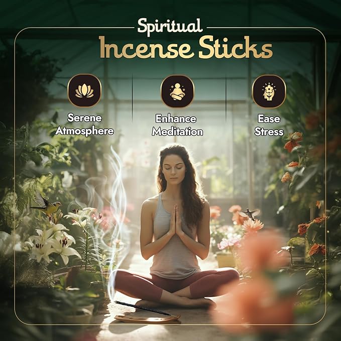 Ritual - Tranquility Incense Sticks, Creates a Serene Atmosphere, 6 Sticks, 9 Inches Each, Natural Incense with Aromatic Concentrated Oil, Charcoal, Natural Binder & Salt - 1 Hour Burn Time
