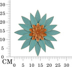 Blue metal flower wall decor, 10.5 "rural modern flower wall art, imitation old iron wall hanging for home decor, indoor kitchen, bedroom, living room, office, outdoor garden, courtyard featured artworks.