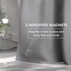 AmazerBath Extra Long Shower Curtain Liner, Grey Shower Liner 84 Inches Long, 72x84 Plastic Shower Curtain Liner, Cute Tall Shower Liner, PEVA Bathroom Shower Curtain Liners with 3 Magnets
