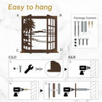 SIGNLEADER Metal Wall Art Decor Tropical Sunset Scenery Modern Abstract Wall Sculpture Hangings Home Decoration for Living Room, Bedroom, Bathroom, Kitchen, Outdoor - 36" Bronze
