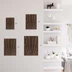 SIGNLEADER Metal Wall Art Decor Zebra Stripe Minimalist Modern Abstract Wall Sculpture Hangings Home Decoration for Living Room, Bedroom, Bathroom, Kitchen, Outdoor - 36" Bronze
