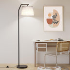 SUNMORY Floor Lamps for Living Room, Tall Standing Lamp with Romote Control & Stepless Dimmable Bulb, Modern Floor Lamp with Adjustable Lampshade, Arc Lamp for Bedroom Office