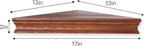 Corner Floating Shelf for Wall Set of 4,Triangular Corner Shelves Wall Mounted for Bedroom,Living Room,Bathroom,Kitchen-Dark Walnut