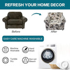 KRFOONN 2 Piece Chair Covers Printed Sofa Covers Couch Covers Washable Armchair Sofa Couch Slipcover Furniture Protector with Elastic Bottom for Living Room (Armchair, 03), Small