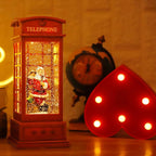 Christmas Snow Globe Lantern,Christmass Lantern with 8 Christmas Theme Music,Christma Snow Globe Gifts Water Glittering Swirling Christma Home Decoration (Old Man)