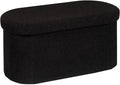 30 Inches Ottoman with Storage,Bedroom Bench with Storage, Ottoman Foot Rest for Living Room,30" L x 15" W x 15" H-Black