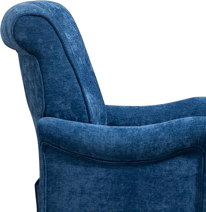 KEIKI Upholstered Accent Chair for Living Room and Bedroom,Modern Fabric Sofa Chair with Ergonomic Backrest, Supportive Cushioned Seat, Vintage Wood Legs for Reading, Relaxing, and Small Spaces